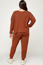 Load image into Gallery viewer, Plus Size Sweater Knit Top And Pant Set - www.novixan.com
