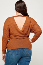 Cargue la imagen en el visor de la galería, Plus Size Textured Waffle Sweater Knit Top - www.novixan.com
