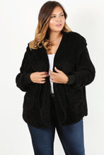 Load image into Gallery viewer, Faux Fur Jacket Plus Size - www.novixan.com
