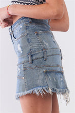 Cargue la imagen en el visor de la galería, High-waist Asymmetrical Trim Mini Skirt - www.novixan.com
