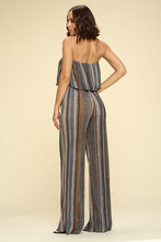 Load image into Gallery viewer, Two Piece Set Strapless Crop Top with High Waist Palazzo Pants - www.novixan.com
