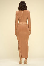Laden Sie das Bild in den Galerie-Viewer, Long Sleeves Round Neck Midi Dress - www.novixan.com
