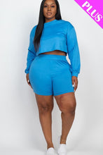 Load image into Gallery viewer, Cozy Crop Top And Shorts Set Plus Size - www.novixan.com
