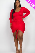Load image into Gallery viewer, V-NECK Ruched Front Plus Size - www.novixan.com
