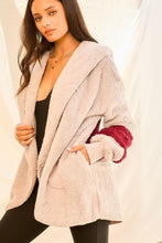 Laden Sie das Bild in den Galerie-Viewer, Long Sleeve Wool Hoodie Jacket With Pocket - www.novixan.com
