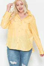 Load image into Gallery viewer, Chest Pocket Oversized Satin Shirt Plus Size - www.novixan.com
