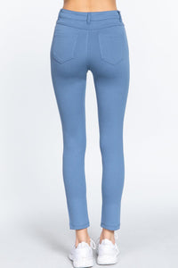 5-pockets Shape Skinny Ponte Mid-rise Pants - www.novixan.com