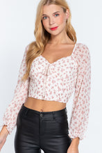 Load image into Gallery viewer, V-neck Floral Print Woven Top - www.novixan.com
