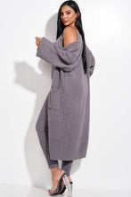 Load image into Gallery viewer, 3 Piece Set Cozy Knit Tank Top, Pants And Duster - www.novixan.com
