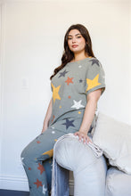 Load image into Gallery viewer, Star Print Loose T-shirt and Sweatpants Set - www.novixan.com
