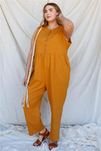 Cargue la imagen en el visor de la galería, Cotton Front Sleeveless Jumpsuit - www.novixan.com
