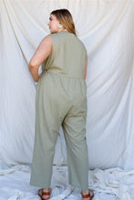 Laden Sie das Bild in den Galerie-Viewer, Cotton Front Sleeveless Jumpsuit - www.novixan.com
