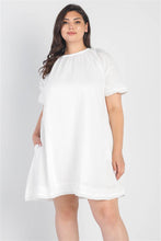 Load image into Gallery viewer, Crew Neck Pocket Trim Hem Dress Plus Size - www.novixan.com
