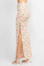 Load image into Gallery viewer, Front Knot Floral Top &amp; Ruched Maxi Skirts Set

