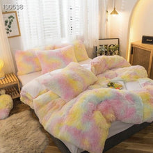 Load image into Gallery viewer, Warm Luxury Shaggy Super Soft Coral Fleece Bedding Cover Set
