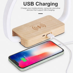 Wireless Charger LED Table Lamp with Touch Control - www.novixan.com
