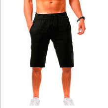 Load image into Gallery viewer, Men&#39;s Breathable Solid Color Linen Cotton Shorts - www.novixan.com
