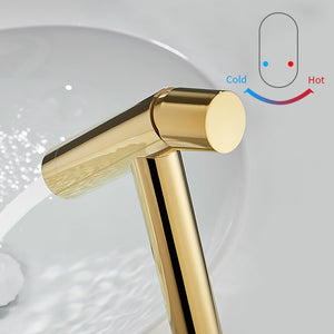 Retro Bathroom Basin Faucet Single Handle Hot Cold Mixer Tap - www.novixan.com