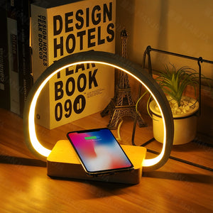 Wireless Charger LED Table Lamp with Touch Control - www.novixan.com