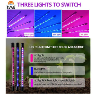 Full Spectrum Phyto Grow Light with Timer Clip - www.novixan.com