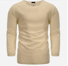 Load image into Gallery viewer, Men&#39;s V Neck Cotton Solid Color Long Sleeve T-Shirts - www.novixan.com
