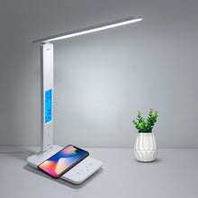 Load image into Gallery viewer, Wireless Charging LED Desk Lamp With Calendar Temperature Alarm Clock - www.novixan.com
