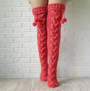 Over Knee Long Boot Warm Stockings