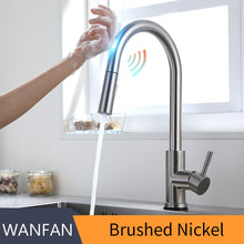 Laden Sie das Bild in den Galerie-Viewer, Stainless Steel Smart Kitchen Faucets with Mixed Touch Control Sink Tap - www.novixan.com

