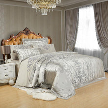 Cargue la imagen en el visor de la galería, Luxury Silk Satin Duvet Cover Bedding Set - www.novixan.com
