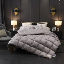 Load image into Gallery viewer, White Goose Down Comforter Duvet with Cotton Cover - www.novixan.com
