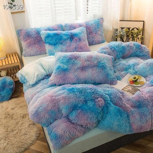 Warm Luxury Shaggy Super Soft Coral Fleece Bedding Cover Set