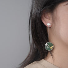 Load image into Gallery viewer, Swallow and Willow in Spring Wind Drop Silver Earrings - www.novixan.com
