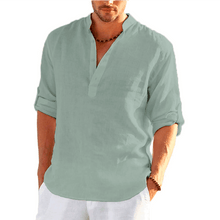 Load image into Gallery viewer, Men&#39;s Long Sleeve Solid Color Casual Shirt - www.novixan.com
