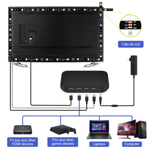 HDMI TV Sync LED Strip Compatible Alexa Google Home Music Sync