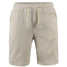 Laden Sie das Bild in den Galerie-Viewer, Men&#39;s Breathable Solid Color Linen Cotton Shorts - www.novixan.com
