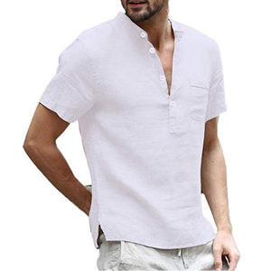 Summer Men's Short Sleeved Cotton T-shirt