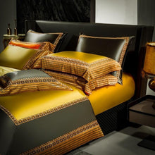 Load image into Gallery viewer, Luxury Golden Satin Egyptian Cotton Bedding Cover Set - www.novixan.com

