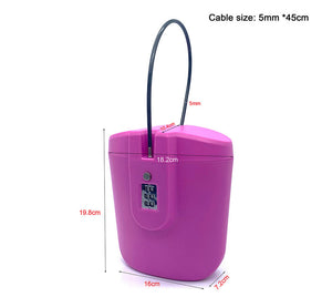 Portable Beach Outdoor Safe Box with Combination Lock and Steel Wire - www.novixan.com