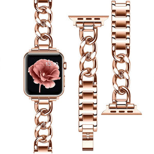 Women's Stainless Steel Watchband for Apple Watch
