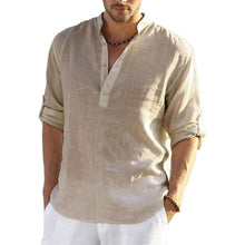 Cargue la imagen en el visor de la galería, Men&#39;s Long Sleeve Solid Color Casual Shirt - www.novixan.com
