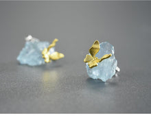 Load image into Gallery viewer, Butterfly Stud Earrings with Stones - www.novixan.com
