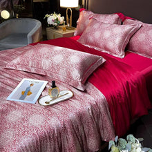 Load image into Gallery viewer, Luxury Soft 4Pcs Rayon Satin Comforter Cover Bedding Set - www.novixan.com

