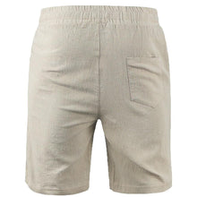 Load image into Gallery viewer, Men&#39;s Breathable Solid Color Linen Cotton Shorts - www.novixan.com
