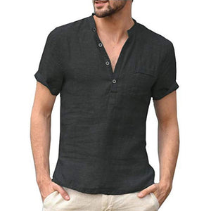 Summer Men's Short Sleeved Cotton T-shirt