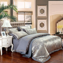 Load image into Gallery viewer, Luxury Satin Duvet Cover 4/6 Pcs Bedding Set - www.novixan.com
