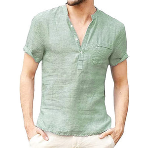 Kurzärmliges Baumwoll-T-Shirt für Sommermänner