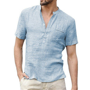 Kurzärmliges Baumwoll-T-Shirt für Sommermänner