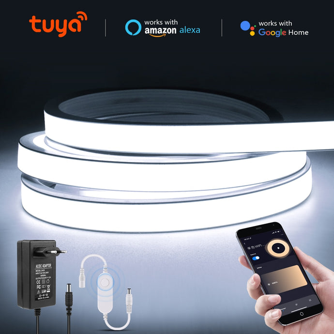 Neon 24V LED Strip with Tuya Smart WiFi APP, Voice Control