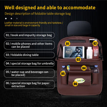 Load image into Gallery viewer, Car Back Seat Organizer with Foldable Table Tray
