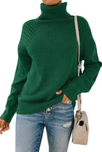 Cargue la imagen en el visor de la galería, Turtleneck Knitted Pullover Sweater - www.novixan.com
